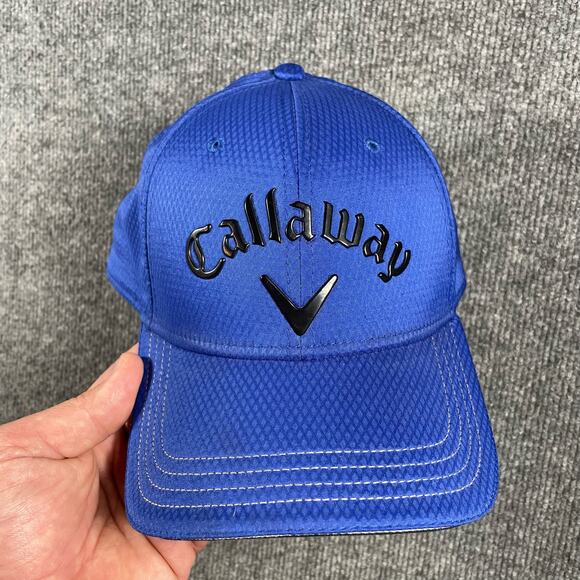 Callaway Golf Hat Unisex One Size Blue Hook Loop Adjustable Stretch Casual - Picture 1 of 10